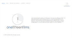Desktop Screenshot of onefifteenfilms.com